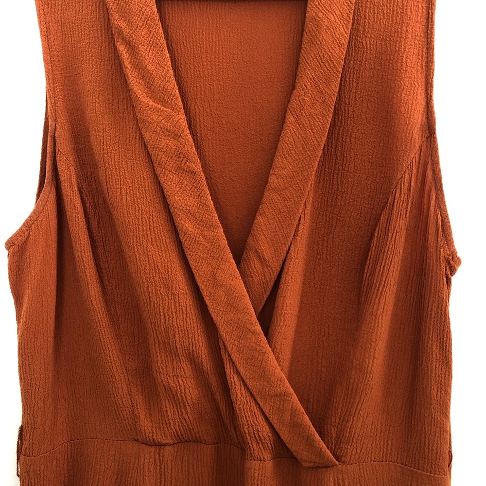 CREPE BURNT ORANGE DRESS - Picture 2 of 6